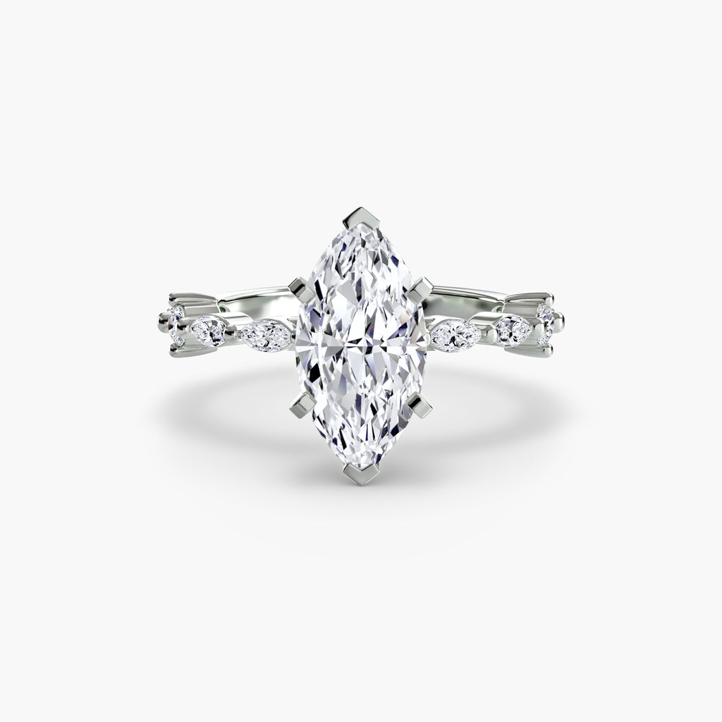 Solitaire with Eternity Pavé