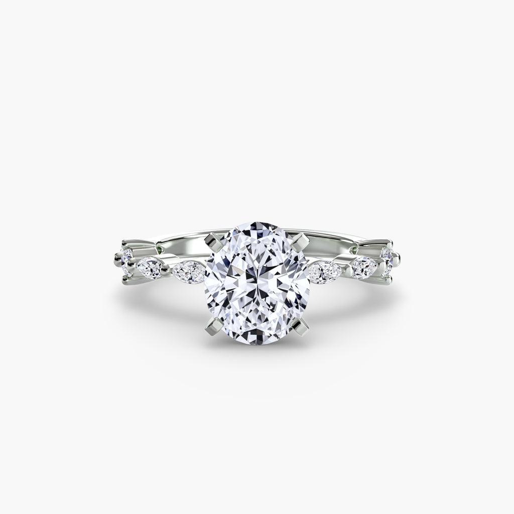 Solitaire with Eternity Pavé
