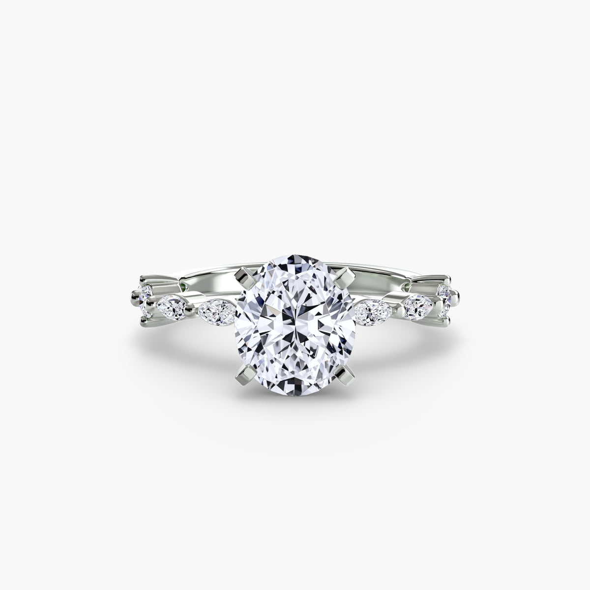 Solitaire with Eternity Pavé