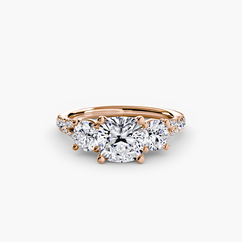 Three-Stone with Pavé Band 3