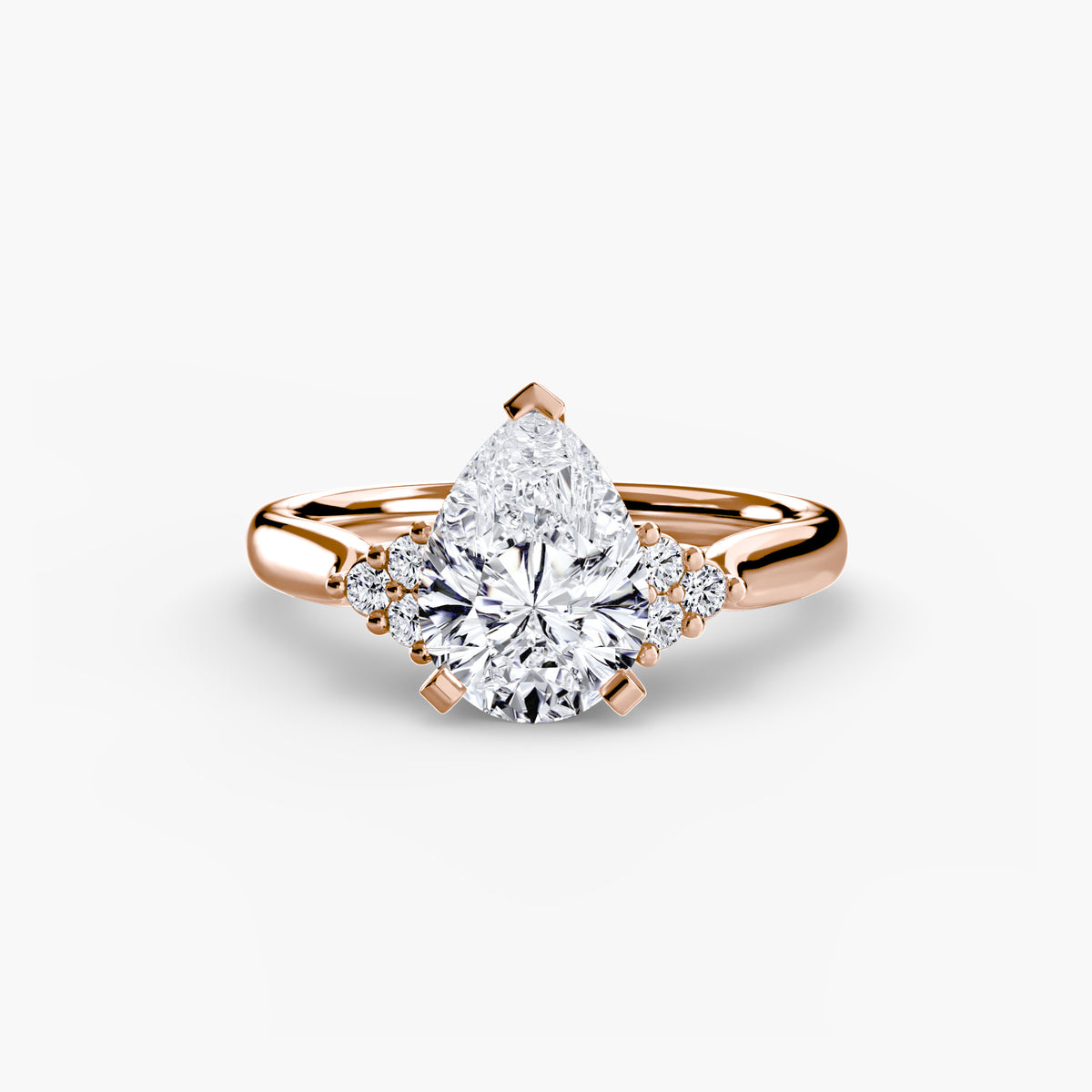 Solitaire with Cluster Shoulders 2