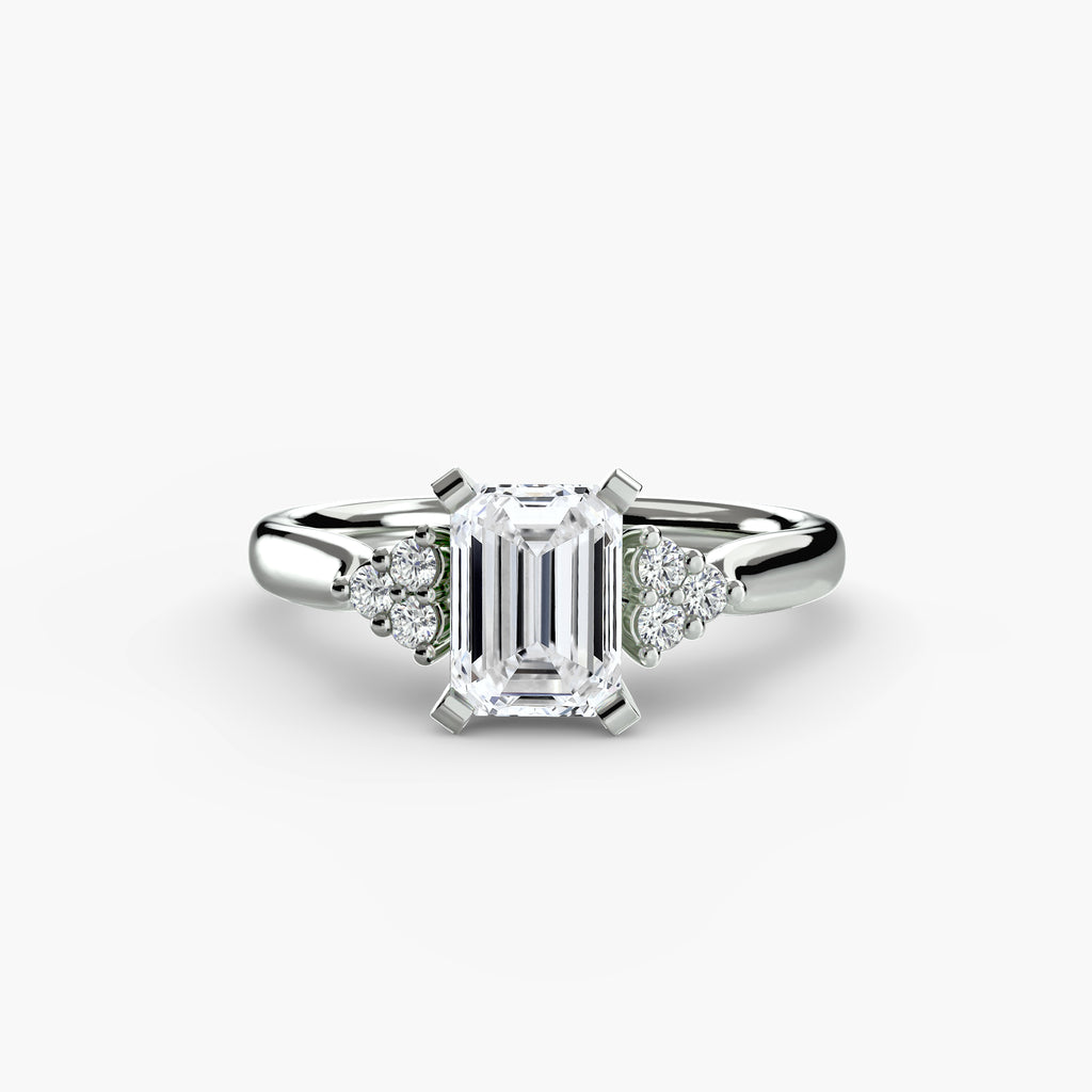 Solitaire with Cluster Shoulders 2