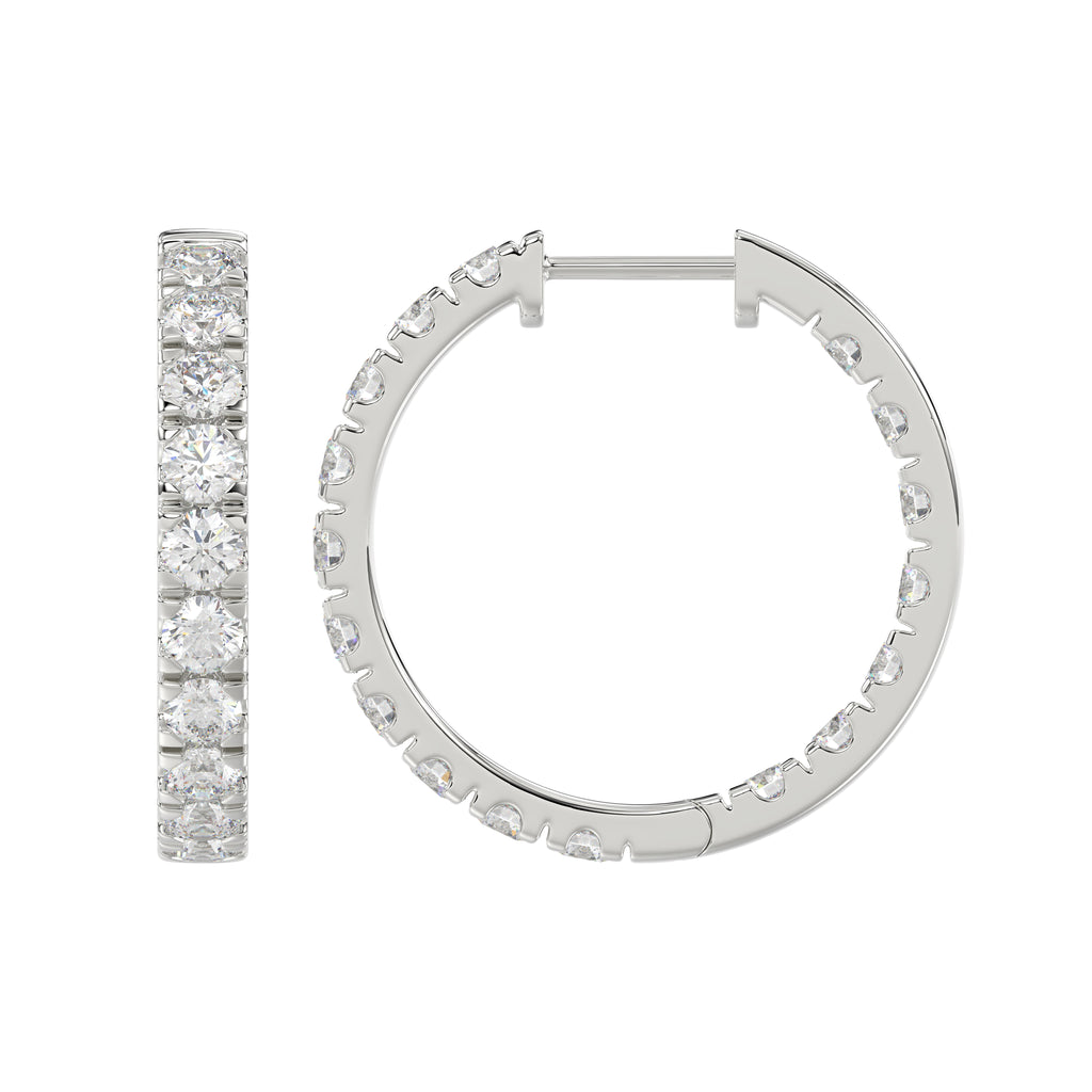 14K White Gold, flat view