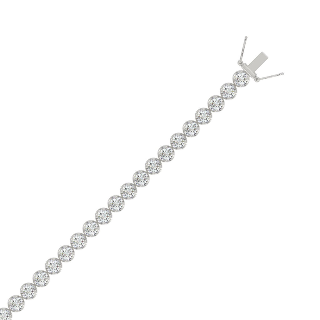 14K White Gold, flat view